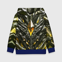 Толстовка-худи детская Камень и золотой кристалл, цвет: 3D-синий