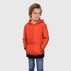 Толстовка-худи детская Морковный полосатая рябь, цвет: 3D-черный — фото 2