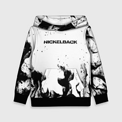 Толстовка-худи детская Nickelback серый дым рок, цвет: 3D-черный