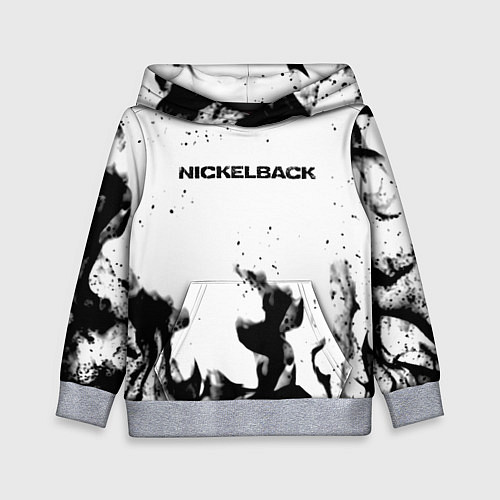 Детская толстовка Nickelback серый дым рок / 3D-Меланж – фото 1