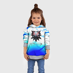 Толстовка-худи детская Ведьмак дикая охота молнии лого, цвет: 3D-меланж — фото 2