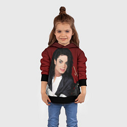 Толстовка-худи детская Michael Jackson с пантерой и автографом, цвет: 3D-черный — фото 2