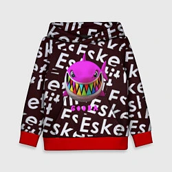 Толстовка-худи детская Esskeetit logo pattern, цвет: 3D-красный