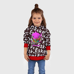 Толстовка-худи детская Esskeetit logo pattern, цвет: 3D-красный — фото 2
