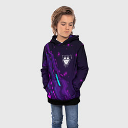 Толстовка-худи детская Poppy Playtime neon gaming, цвет: 3D-черный — фото 2