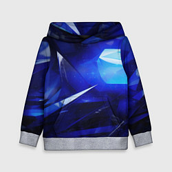 Толстовка-худи детская Black and blue abstract background sport style, цвет: 3D-меланж