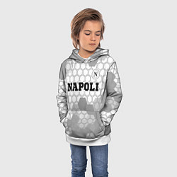 Толстовка-худи детская Napoli sport на светлом фоне посередине, цвет: 3D-белый — фото 2