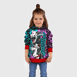 Толстовка-худи детская Monokuma - fan art, цвет: 3D-красный — фото 2