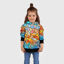 Толстовка-худи детская Яркий витраж, цвет: 3D-черный — фото 2