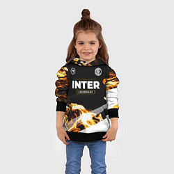 Толстовка-худи детская Inter legendary sport fire, цвет: 3D-черный — фото 2