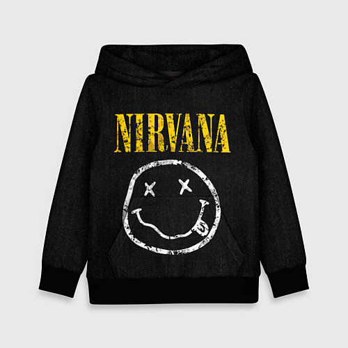 Детская толстовка Джинсовка с nirvana / 3D-Черный – фото 1