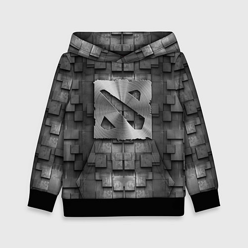 Детская толстовка Dota - metal texture / 3D-Черный – фото 1