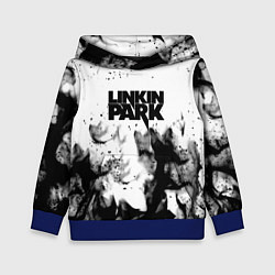 Толстовка-худи детская Linkin park огненный дым рок, цвет: 3D-синий