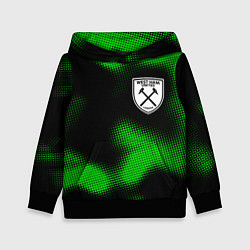Толстовка-худи детская West Ham sport halftone, цвет: 3D-черный