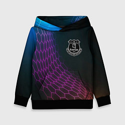 Толстовка-худи детская Everton футбольная сетка, цвет: 3D-черный