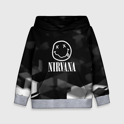 Детская толстовка Nirvana текстура рок / 3D-Меланж – фото 1