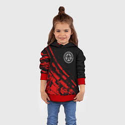 Толстовка-худи детская Leicester City sport grunge, цвет: 3D-красный — фото 2