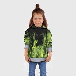 Толстовка-худи детская Destity огненный стиль, цвет: 3D-меланж — фото 2