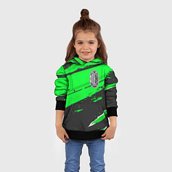 Толстовка-худи детская AC Milan sport green, цвет: 3D-черный — фото 2