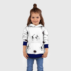 Толстовка-худи детская Вырываются из футболки, цвет: 3D-синий — фото 2