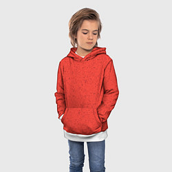 Толстовка-худи детская Текстура цвет оранжевая заря, цвет: 3D-белый — фото 2