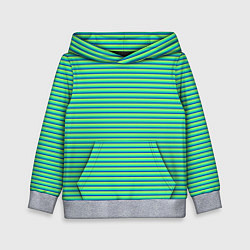 Детская толстовка Зелёный в синюю полоску