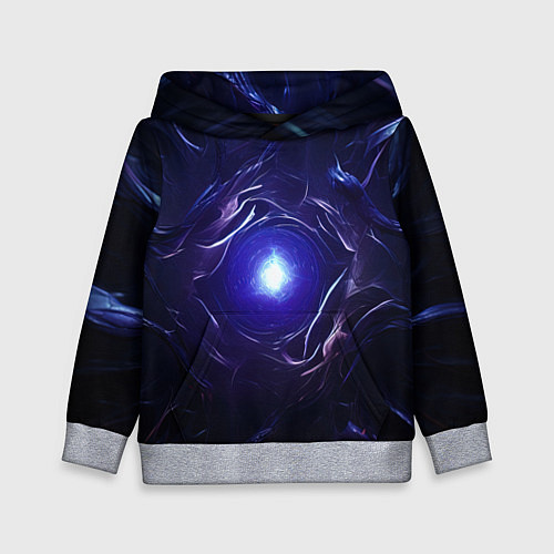 Детская толстовка Синее абстрактное сияние / 3D-Меланж – фото 1