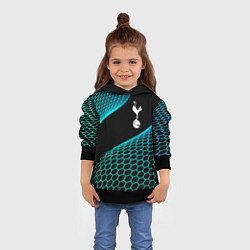 Толстовка-худи детская Tottenham football net, цвет: 3D-черный — фото 2