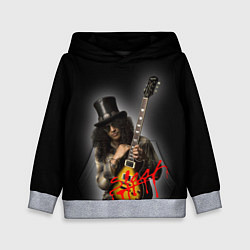 Толстовка-худи детская Slash музыкант группы Guns N Roses, цвет: 3D-меланж