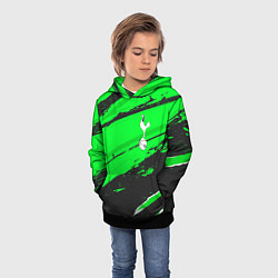 Толстовка-худи детская Tottenham sport green, цвет: 3D-черный — фото 2
