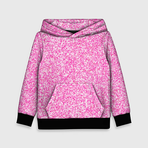 Детская толстовка Светло-розовый текстура напыление / 3D-Черный – фото 1