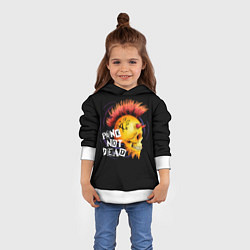 Толстовка-худи детская Панк не умер, цвет: 3D-белый — фото 2