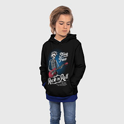 Толстовка-худи детская Rock and roll - punk, цвет: 3D-синий — фото 2