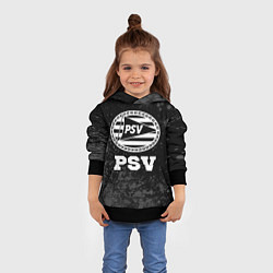 Толстовка-худи детская PSV sport на темном фоне, цвет: 3D-черный — фото 2