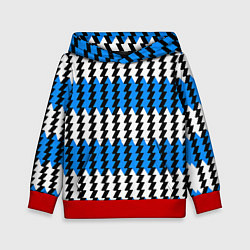 Детская толстовка Вертикальные бело-синие полосы