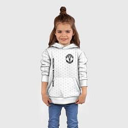 Толстовка-худи детская Manchester United sport на светлом фоне вертикальн, цвет: 3D-белый — фото 2
