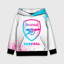 Толстовка-худи детская Arsenal neon gradient style, цвет: 3D-черный