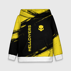 Толстовка-худи детская Helldivers: Skull Logo, цвет: 3D-белый