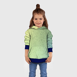 Толстовка-худи детская Соцсети зеленый фон, цвет: 3D-синий — фото 2