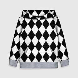 Детская толстовка Арлекин черно-белый
