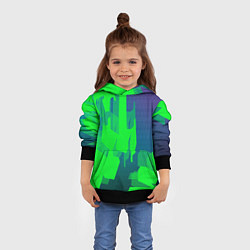 Толстовка-худи детская Зеленый фиолет, цвет: 3D-черный — фото 2