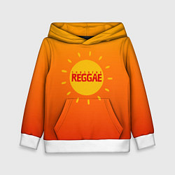 Толстовка-худи детская Orange sunshine reggae, цвет: 3D-белый