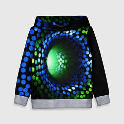 Детская толстовка Червоточина - гексагональные чешуйки со свечением