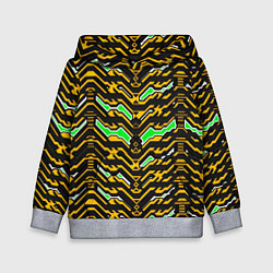 Детская толстовка Агрессивный чёрно-жёлтый паттерн