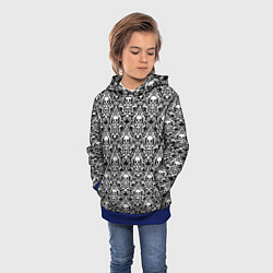 Толстовка-худи детская Skull patterns, цвет: 3D-синий — фото 2