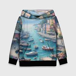 Детская толстовка Гавань с лодками