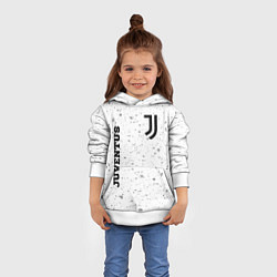 Толстовка-худи детская Juventus sport на светлом фоне вертикально, цвет: 3D-белый — фото 2