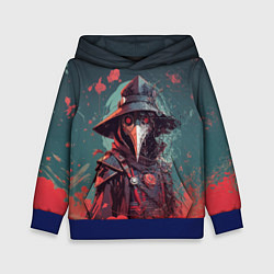 Толстовка-худи детская Чумной технодоктор, цвет: 3D-синий