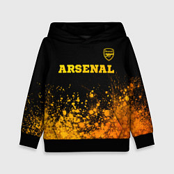 Толстовка-худи детская Arsenal - gold gradient посередине, цвет: 3D-черный
