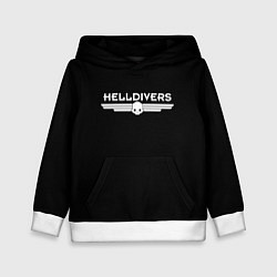 Толстовка-худи детская Helldivers Logo, цвет: 3D-белый